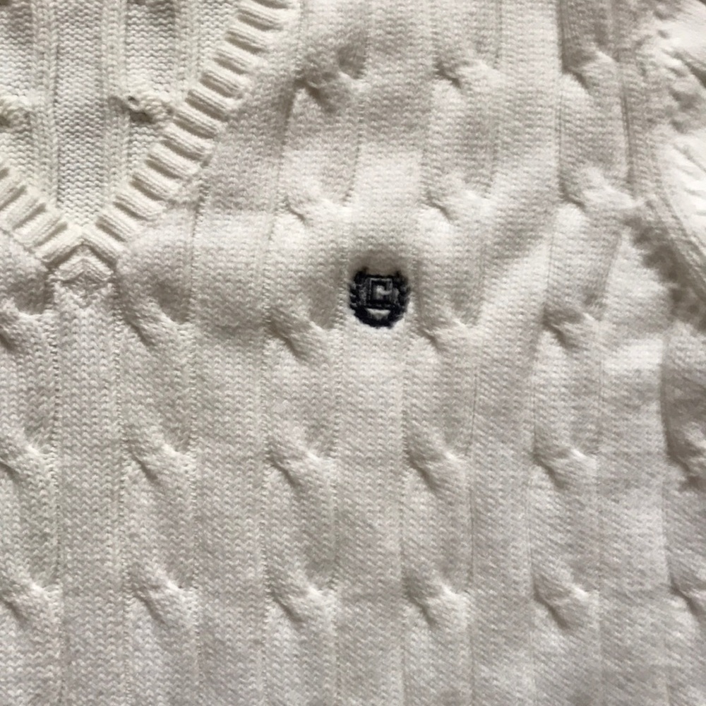 Chaps v-neck ribbed long sleeve cotton sweater - Picture 2 of 3